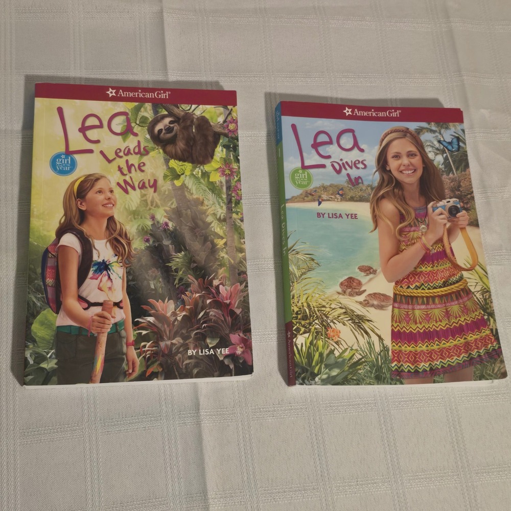 American Girl Lea Clark Book Lot Lea Leads the Way and Lea Dives In Lisa Yee